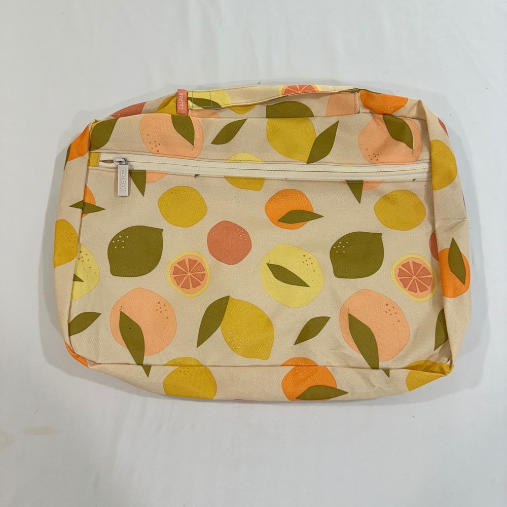 CALPAK Packing Cube Travel Organizer Citrus Fruit Print Lemon Orange Cream - Picture 5 of 11